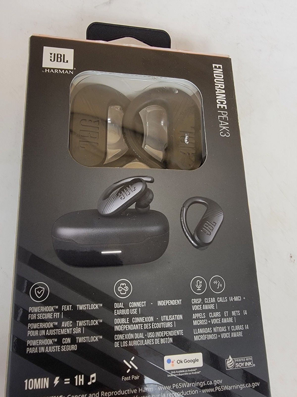 JBL Endurance Peak III In Ear Wireless Headphones – Black