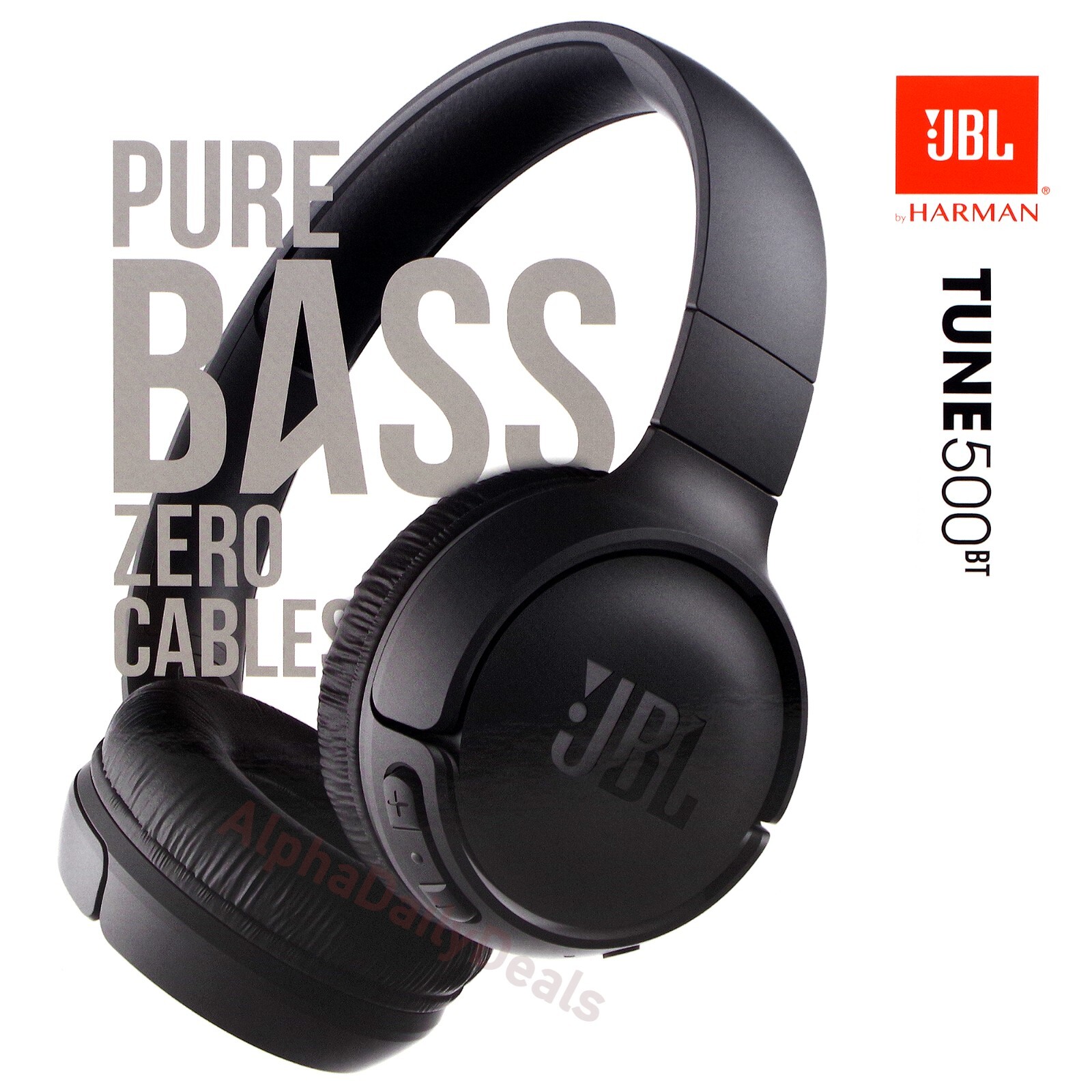 NEW JBL Tune 500BT Wireless Bluetooth On-Ear Headphones with Microphone Black