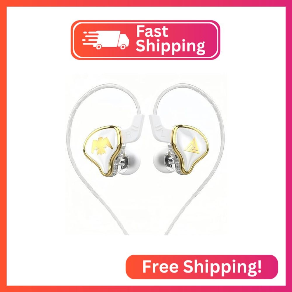 HJX QKZ AK6 ARES HiFi Wired Earbuds with Microphone，IEMs for Gaming Earphones wi
