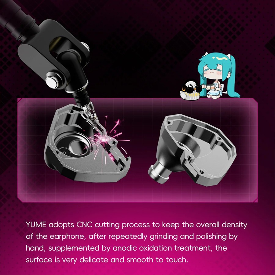 HiBy YUME X Hatsune Miku Dynamic Driver HiFi Wired In-Ear 3.5/4.4MM Headphones