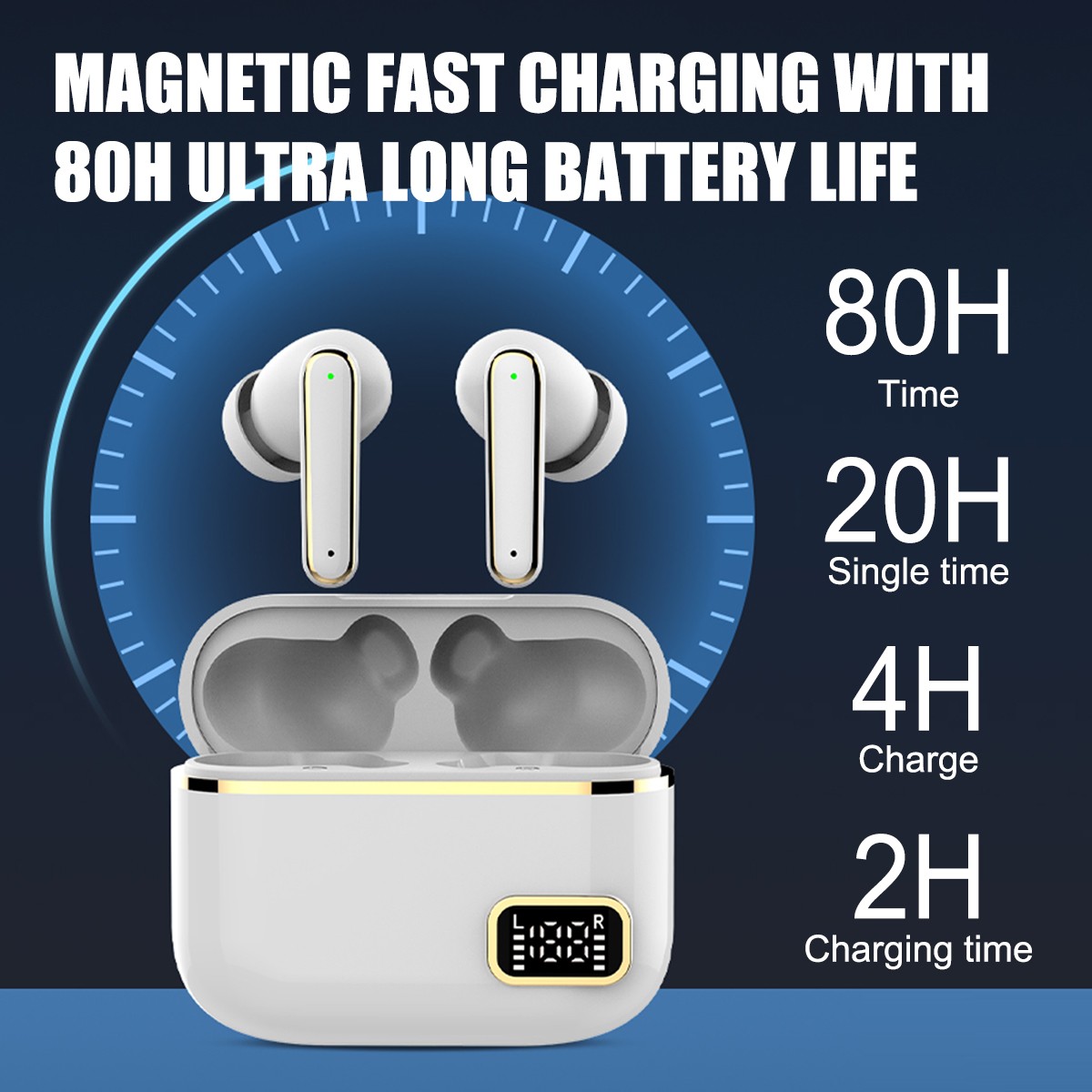 Digital In-Ear Bluetooth Headset Hearing Aid Sound Display Amplifier Headset US