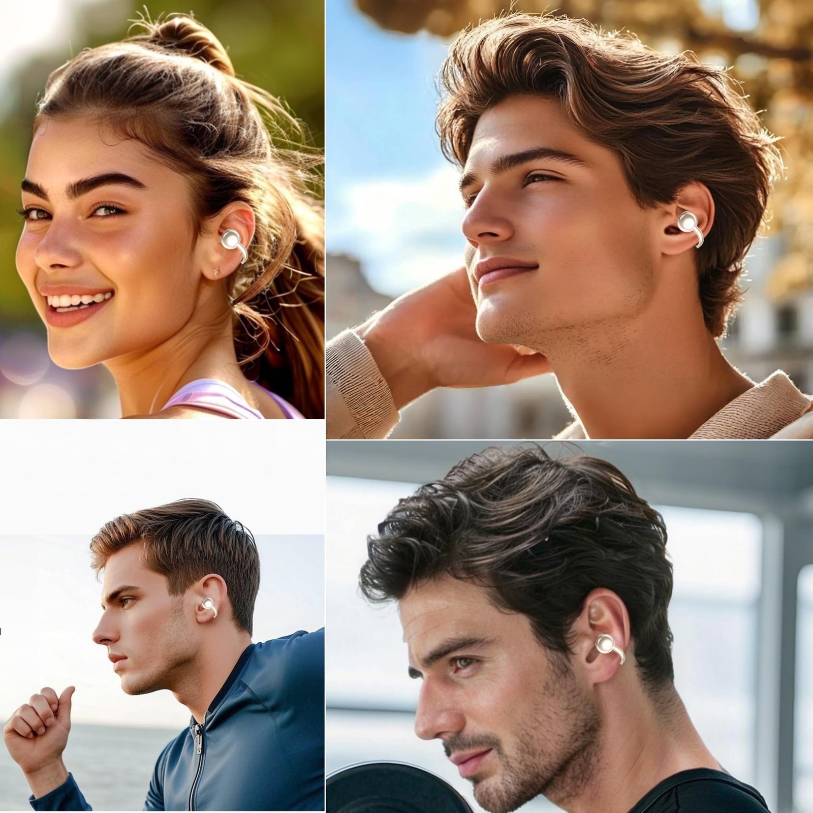 M97 Clip On Earbuds,Secure Fit, Wireless Bluetooth 6.0, Open Ear Headphones w…