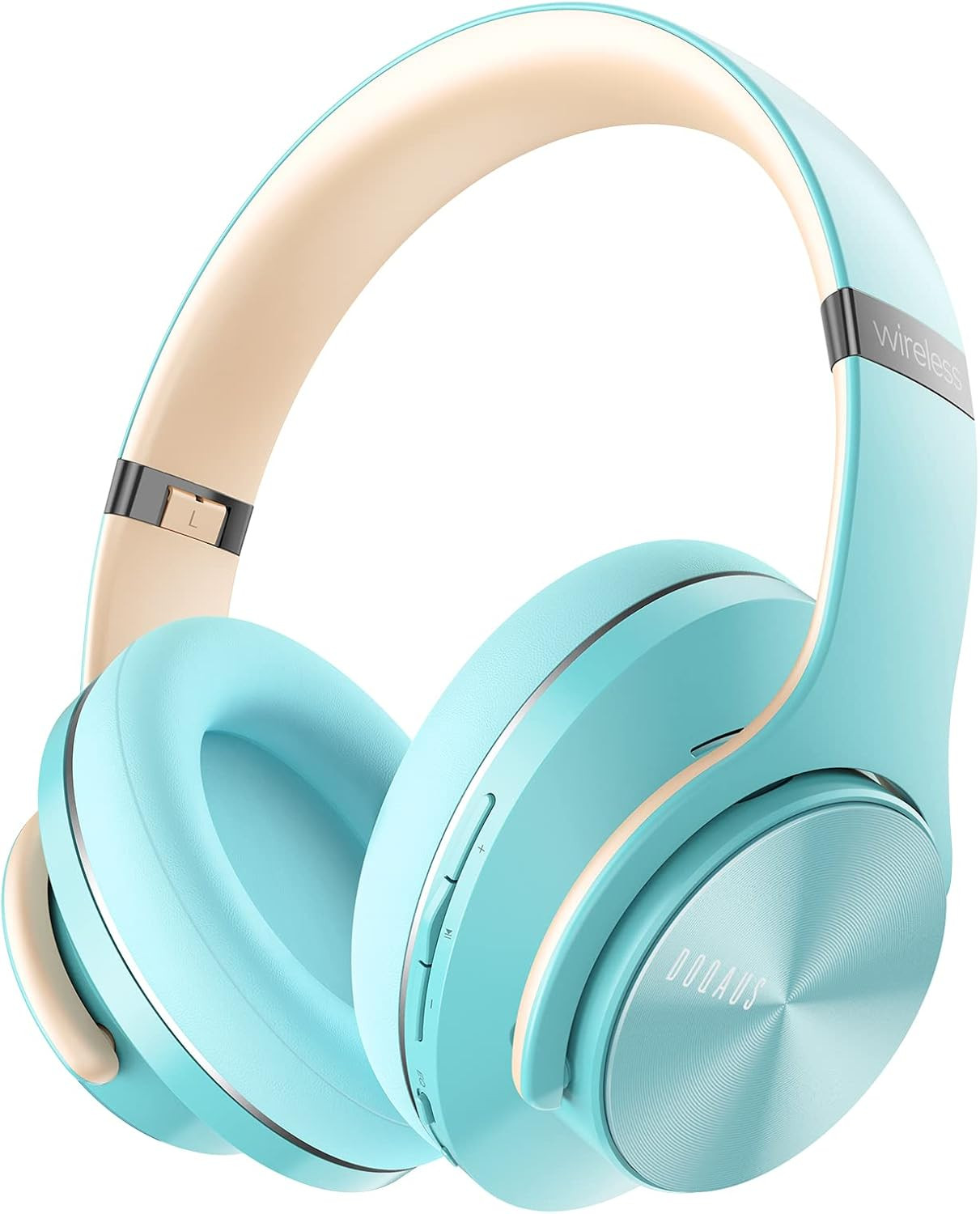 Bluetooth Headphones over Ear, 90H Playtime, 3 EQ Modes, Hifi Audio, ENC Mic, Re