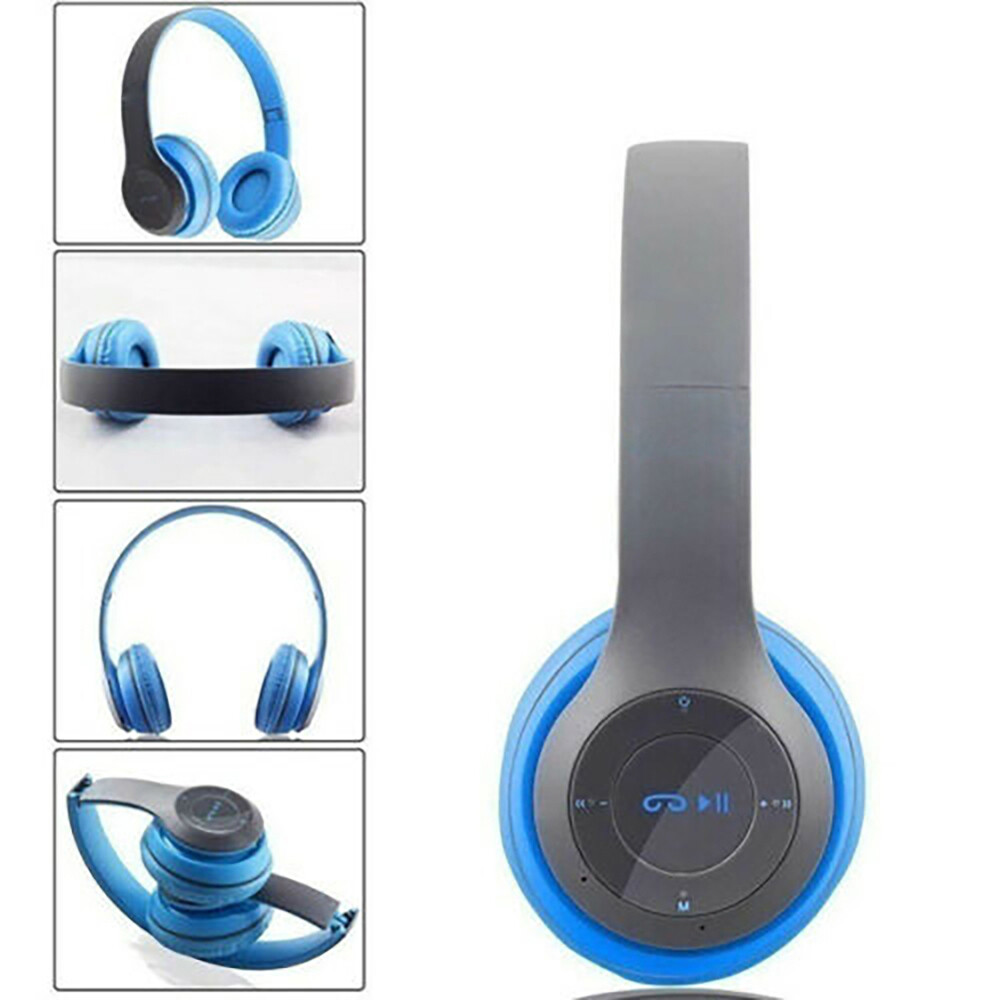 Wireless Headphones Headsets Super Bass Bluetooth Foldable Stereo Earphones Mic