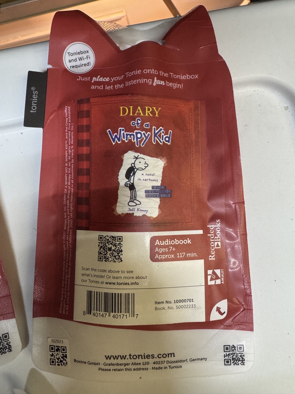 Tonies Diary of a Wimpy Kid Audio Figurine Tonie character new in bag sealed
