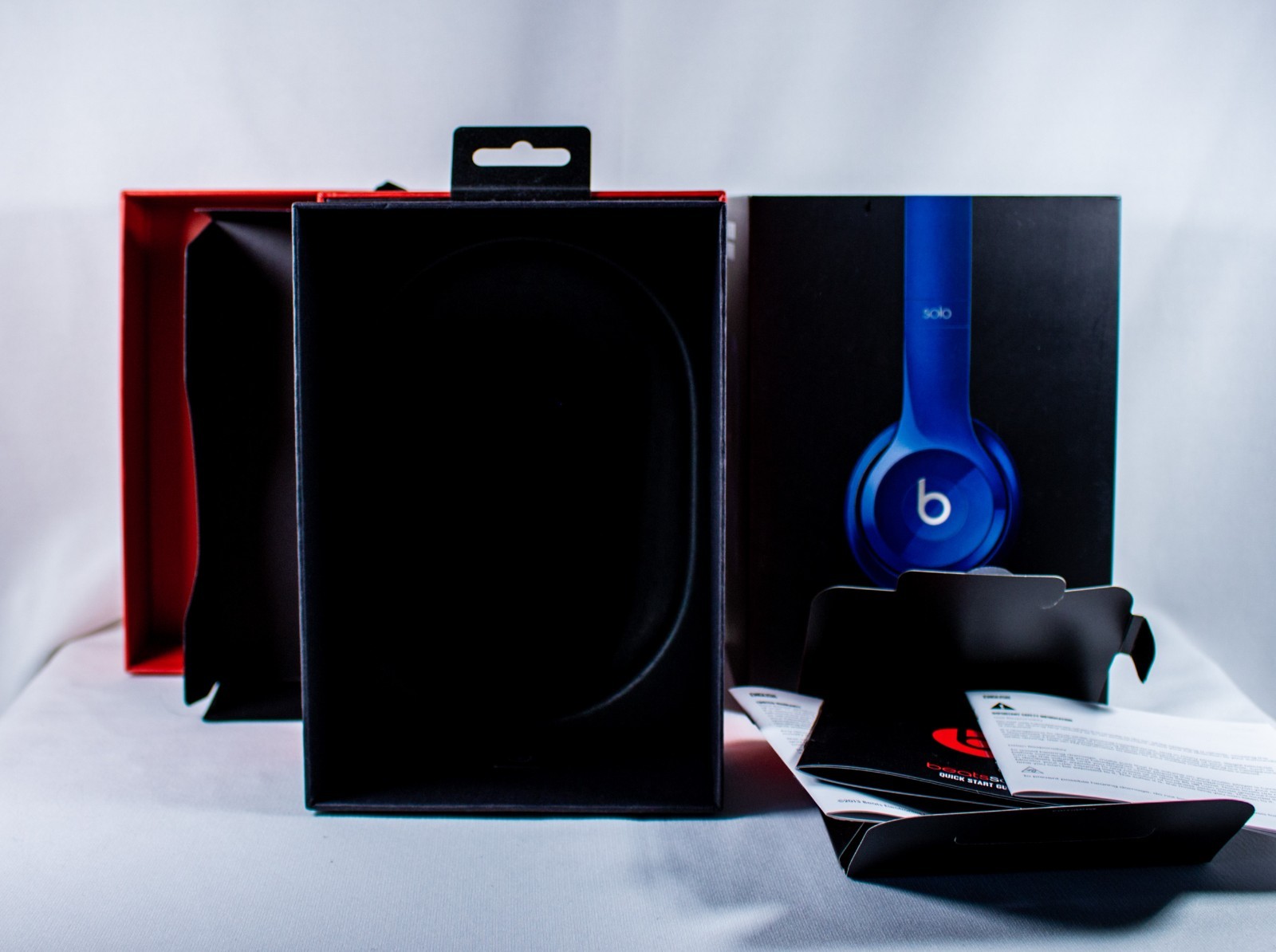 BEATS SOLO2 by Dr. Dre Solo Sapphire Blue Foldable Headphone Empty Box