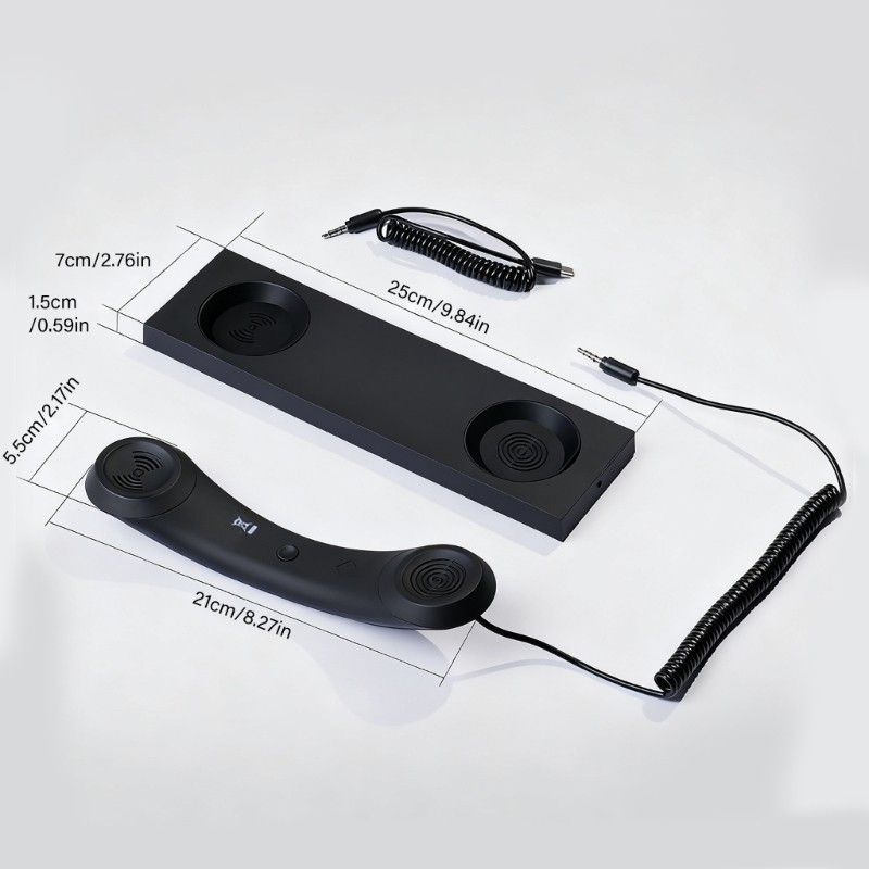 Premium ABS Handset Ergonomic Ease Noise Cancelling for Business Communication