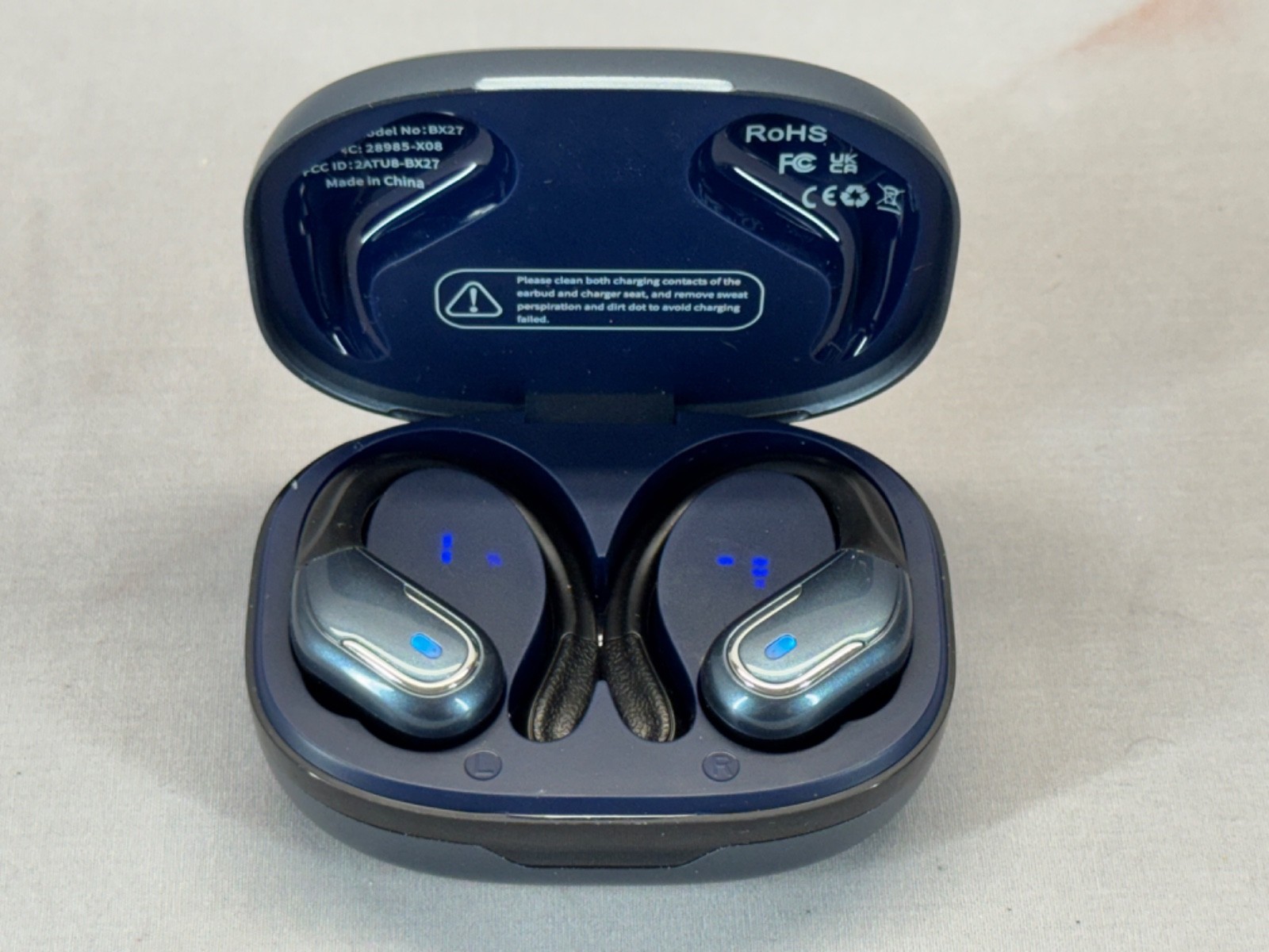 Rulefiss Airbuds BX27 True Wireless Bluetooth Earbuds Blue/Gray – Tested Works
