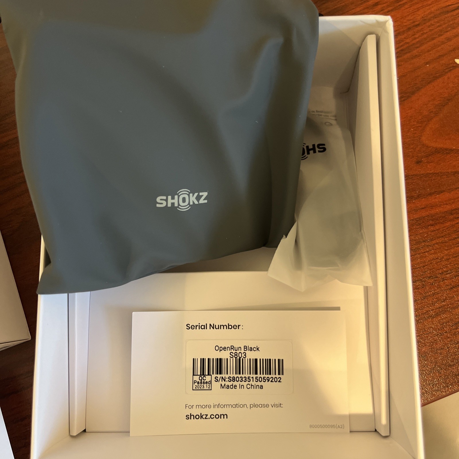 Shokz OpenRun Bluetooth Black Bone Conduction Earbuds NEW