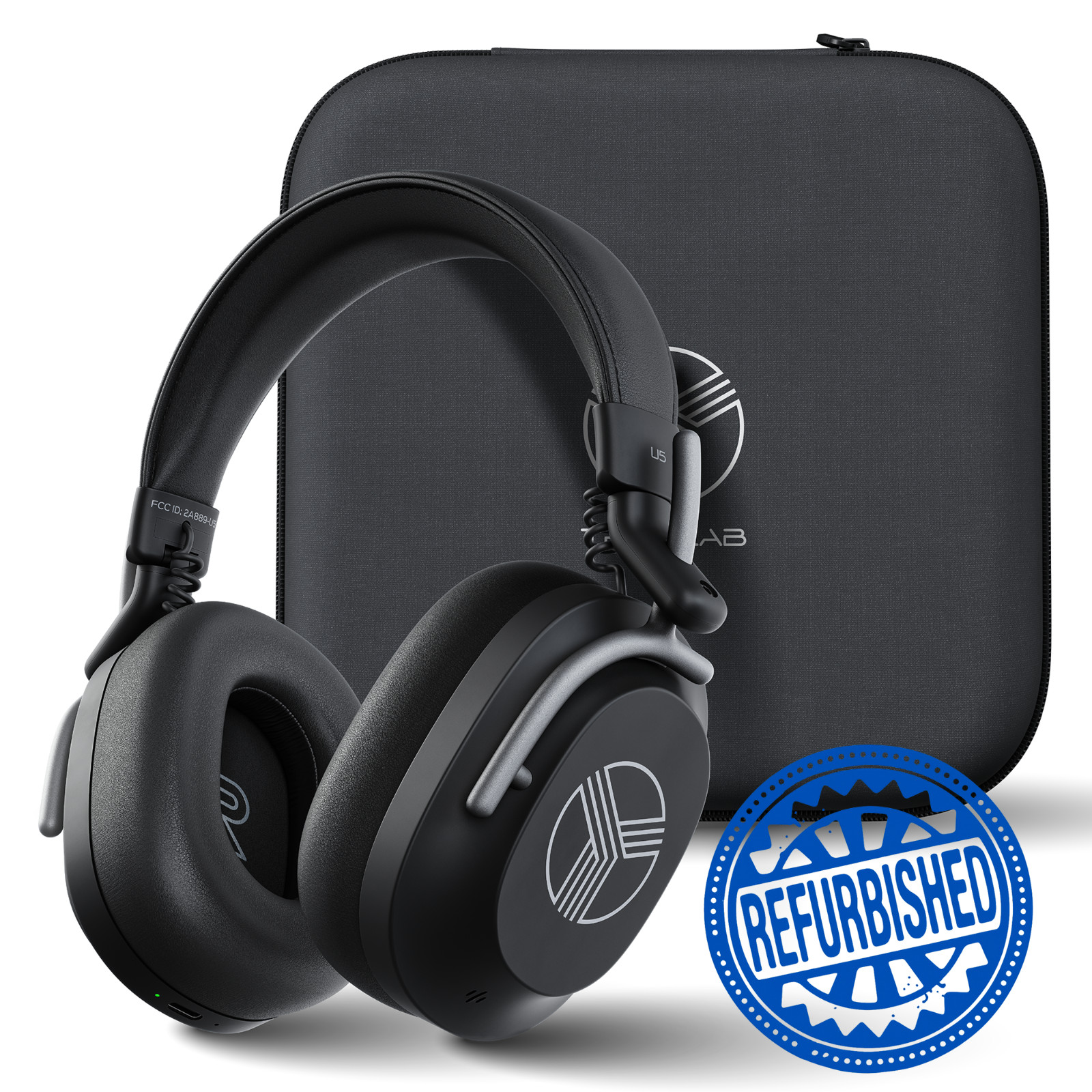 TREBLAB U5 – Hybrid Active Noise Cancelling Headphones Over-Ear 55 Playtime