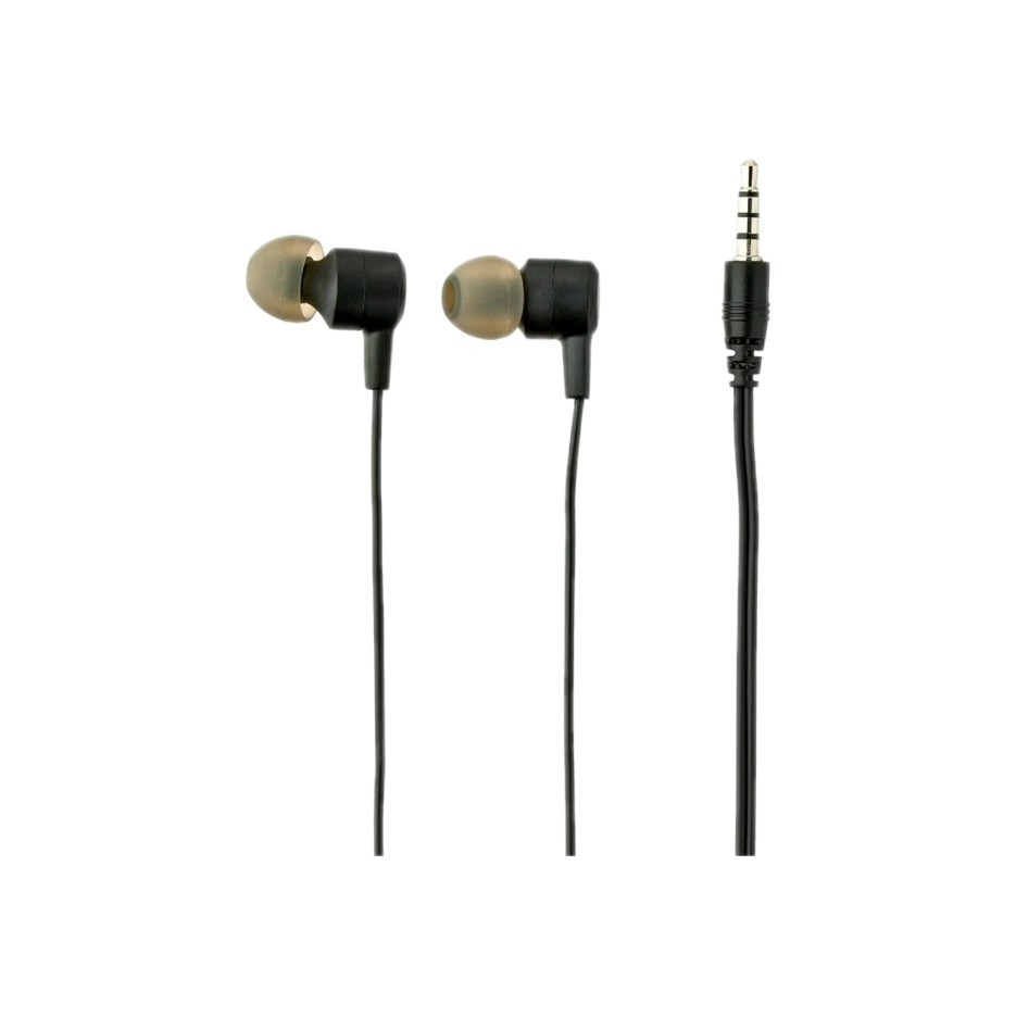 Onn Wired Earphones with Mic and 3.5mm Plug in Black LOT (4X)