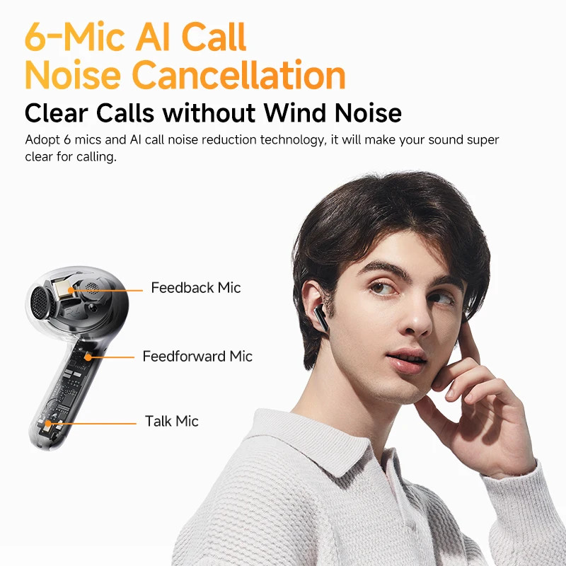 HT10 Ailybuds Pro+ ANC Wireless Earphone Hi-Res Audio with LDAC Bluetooth 5.3 Ea