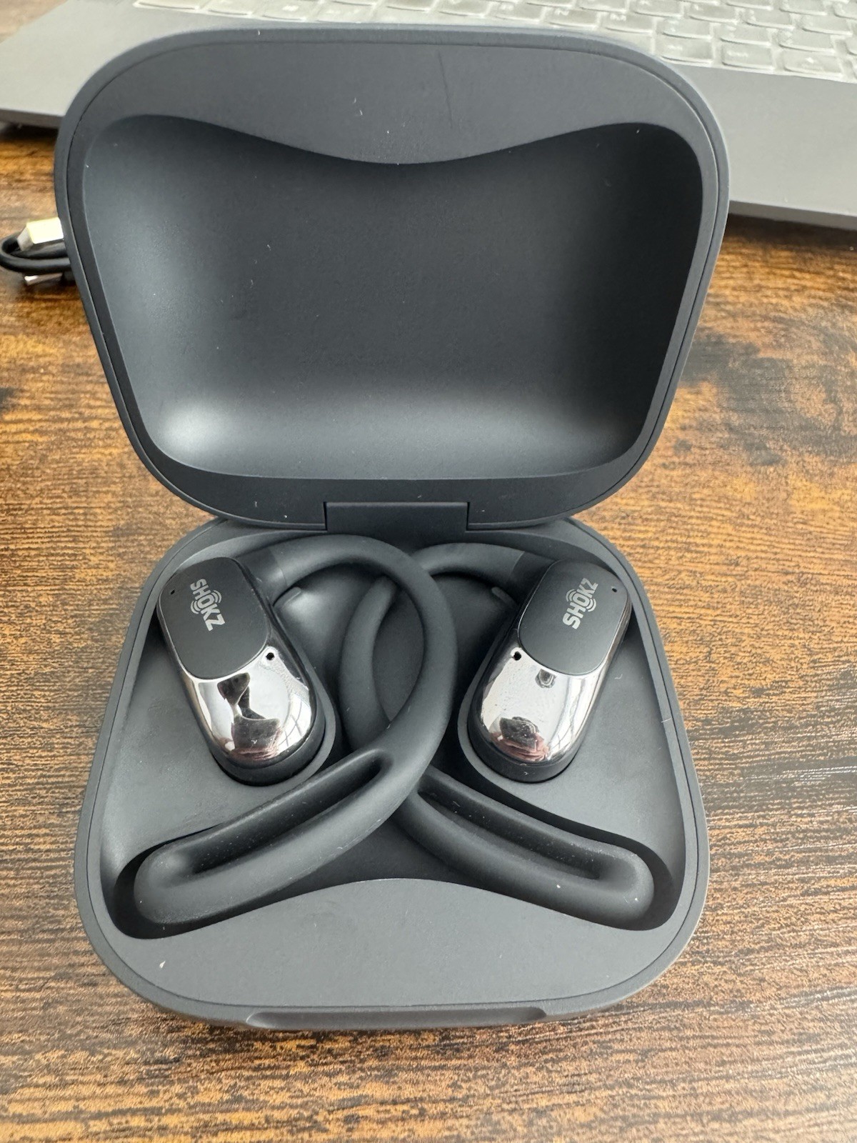 Shokz OpenFit Air T511 Wireless Bluetooth Ear-hook Headphones, Black