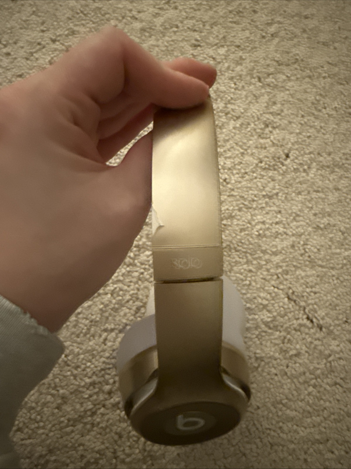 Used Gold Beats Solo Wireless Headphones SEE DESCRIPTION