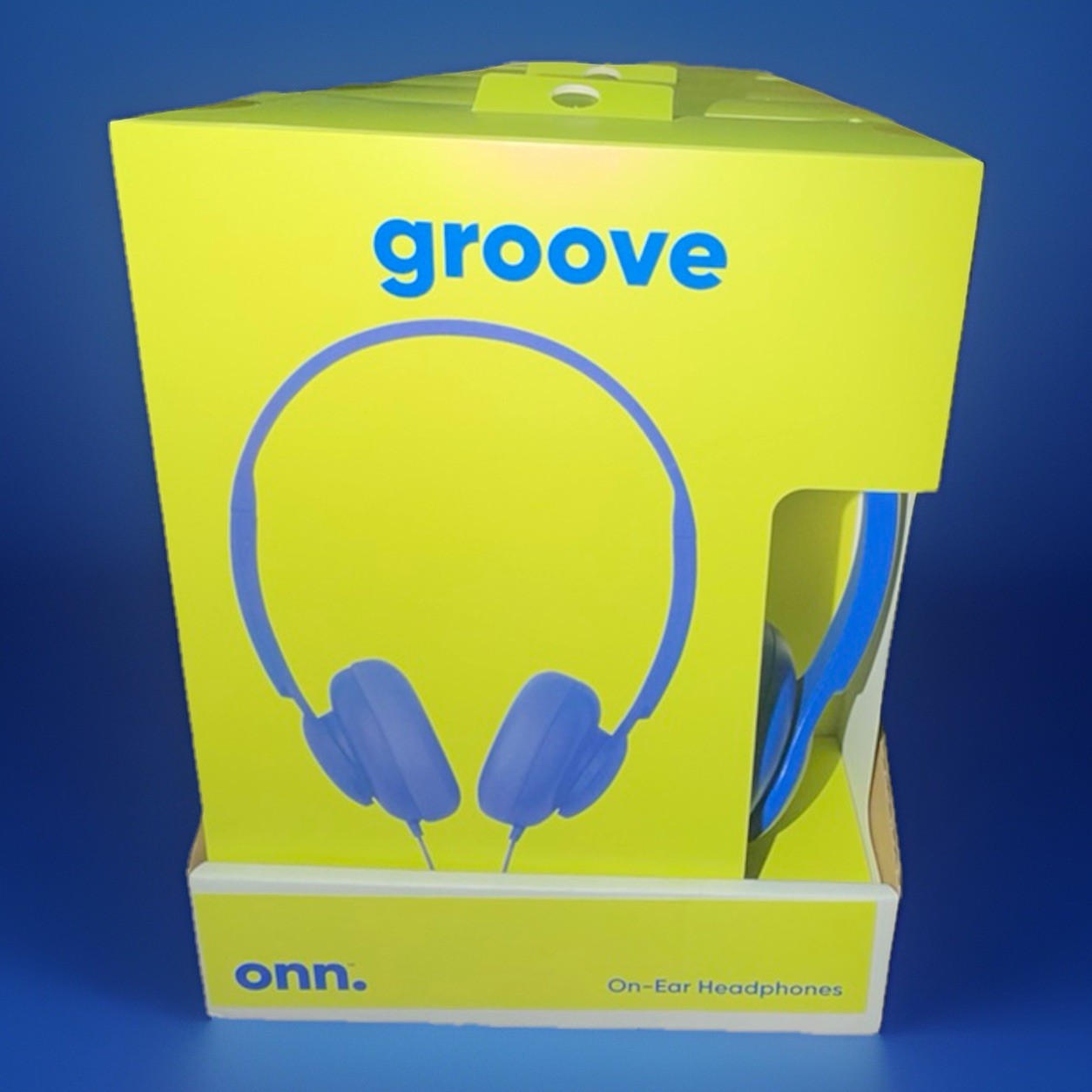 Groove onn. Wired On-Ear Headphones~Blue 3.5mm Jack~ 4ft Cord~NEW IN BOX