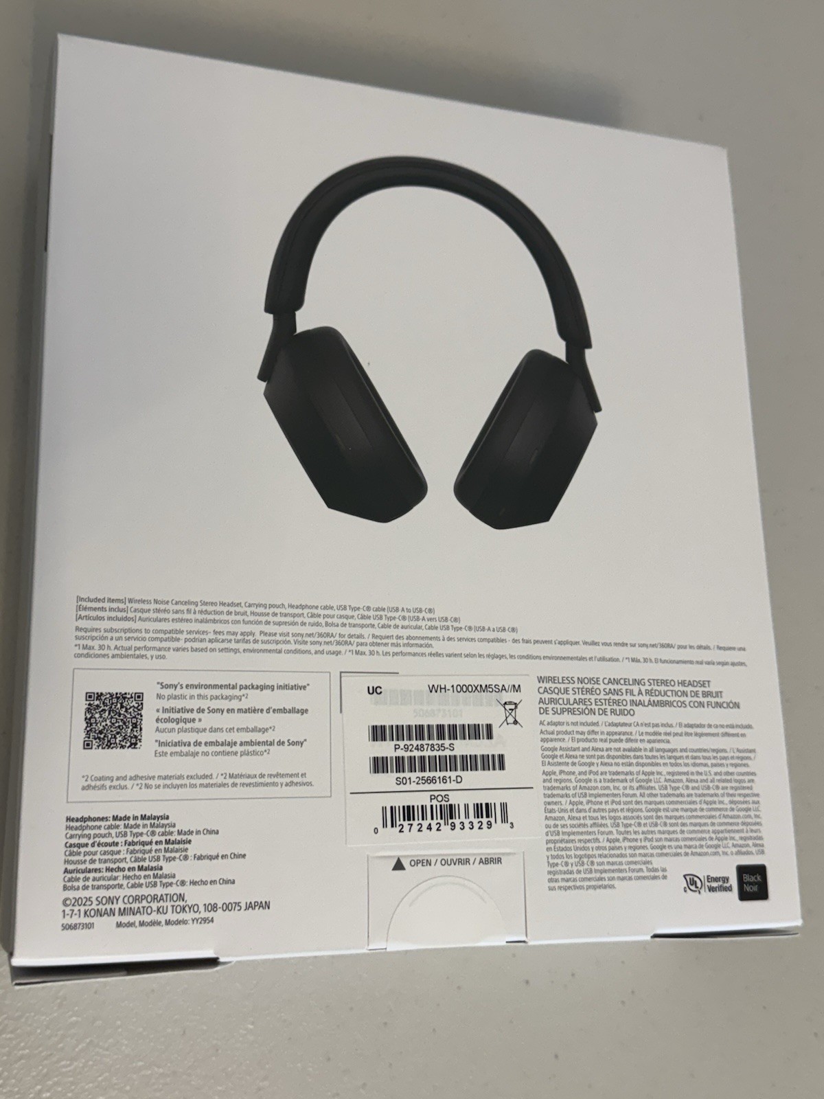 Sony WH-1000XM5SA Wireless Noise Canceling Headphones – Black