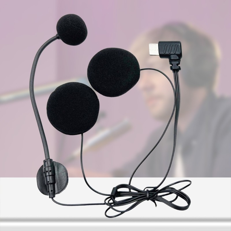 Omnidirectional Half Hooded Helmets Mic with Boom for Motorcycle 32Ω Speaker