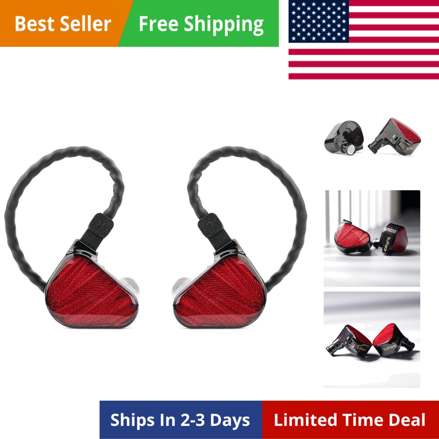 x Crinacle Zero:RED Dual Dynamic Drivers in Ear Headphone with 0.78 2Pin Cable