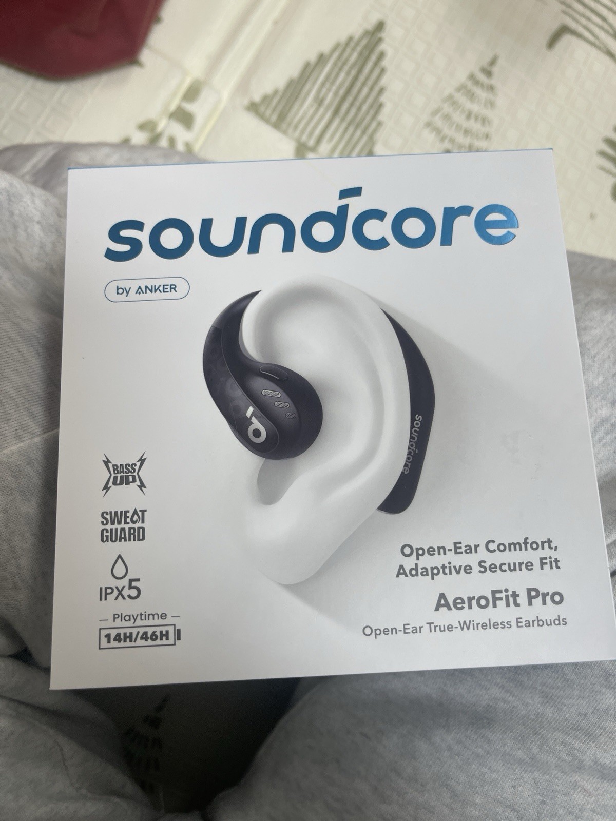 Anker Soundcore AeroFit Pro Open-Ear True-Wireless Earbuds, Black