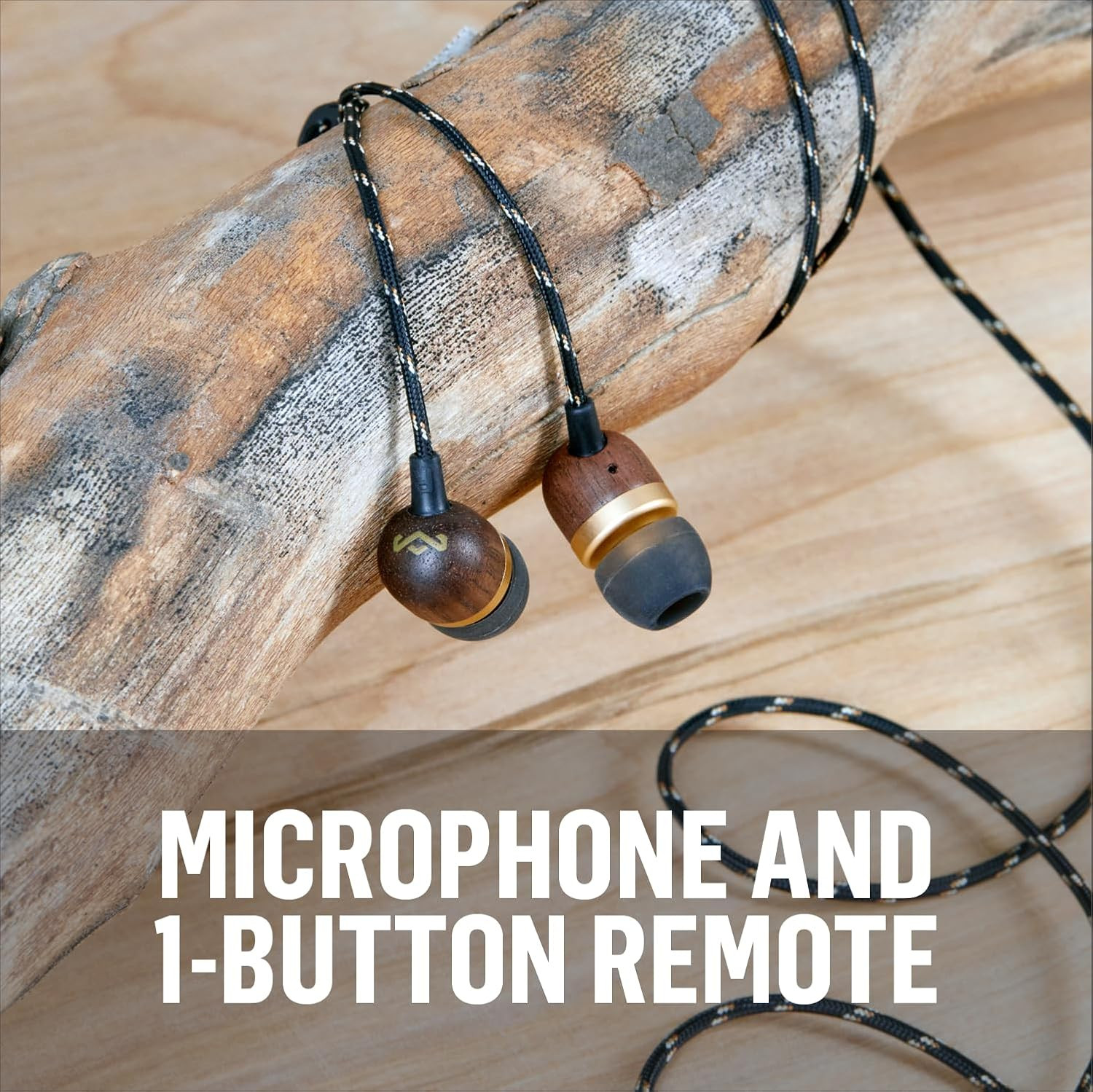 Smile Jamaica: Wired Earphones with Microphone, Noise Isolating Design, and Sust