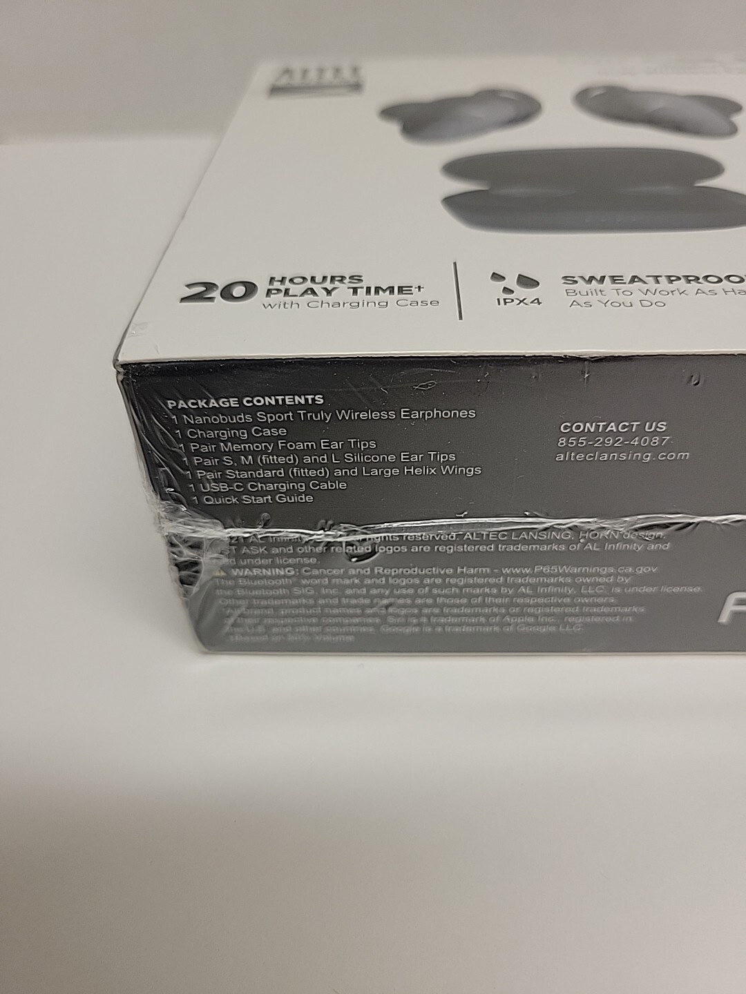 Altec Lansing NanoBuds Sport True Wireless Bluetooth Earbuds – Charcoal Gray