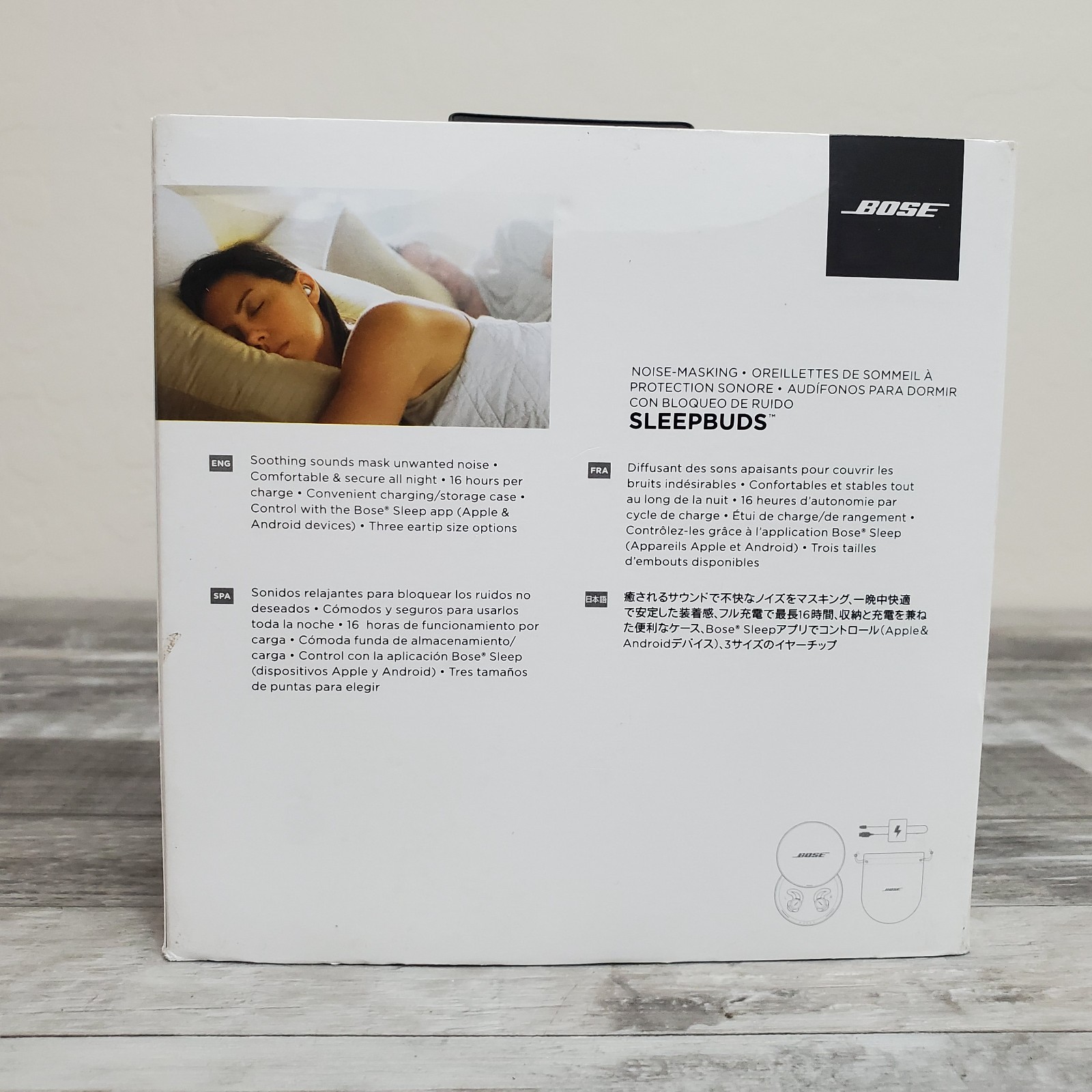 BOSE Noise-Masking SLEEPBUDS w Travel Case Model #785593-0010