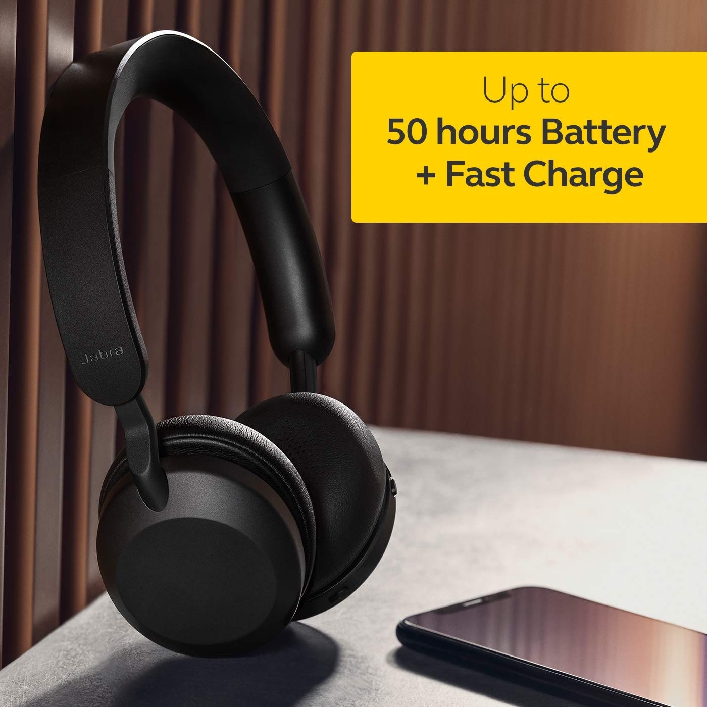 Jabra Elite 45h Wireless Bluetooth Headphones (Black) Fast Shipping