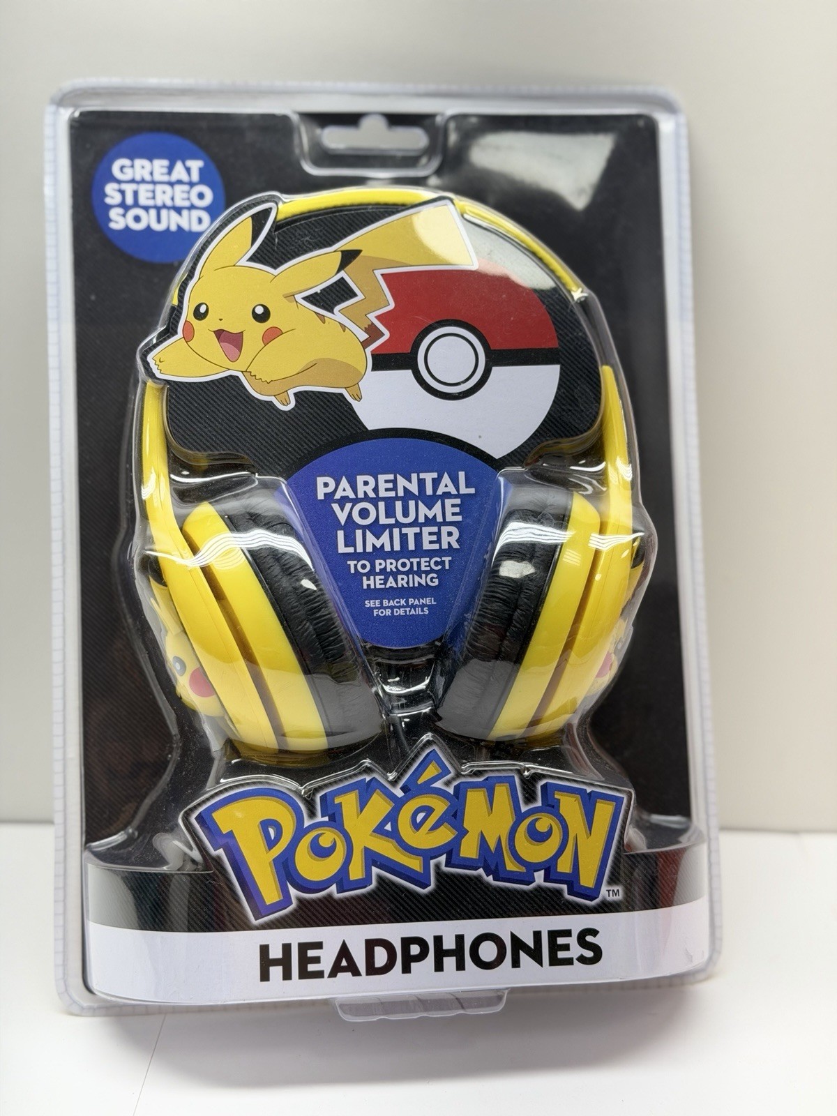 Pokemon Pikachu Kids Headphones Pokemon Company eKids 2018 Brand New Sealed