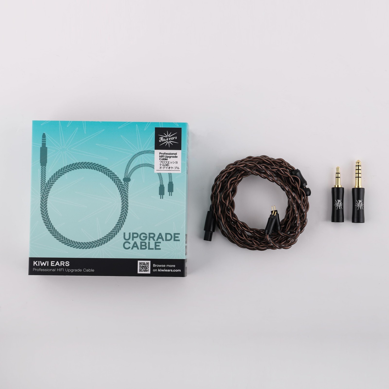 Kiwi Ears Terras IEM Cable,4N Single Crystal Copper 32AWG 4-Core in Ear Monit…