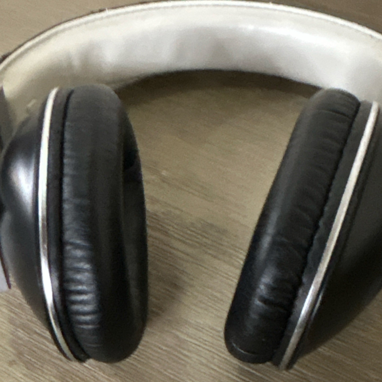 Polk Audio Over-Ear Headphones Black White Silver Adjustable Headband (No Cable)