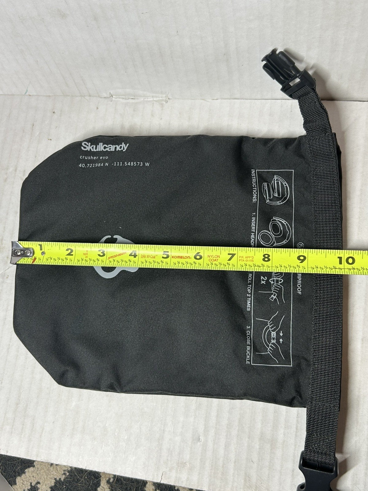 EMPTY SKULLCANDY CRUSHER ANC2 WIRELESS HEADPHONES LINED SOFT CASE CARRY BAG ONLY