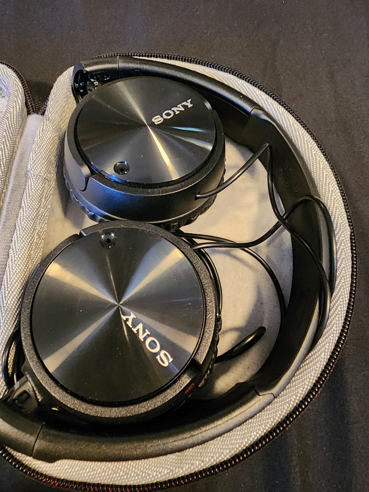 Sony MDR-ZX310AP Wired On-Ear Headphones Blue/Black 3.5mm Mic + Case Iphone