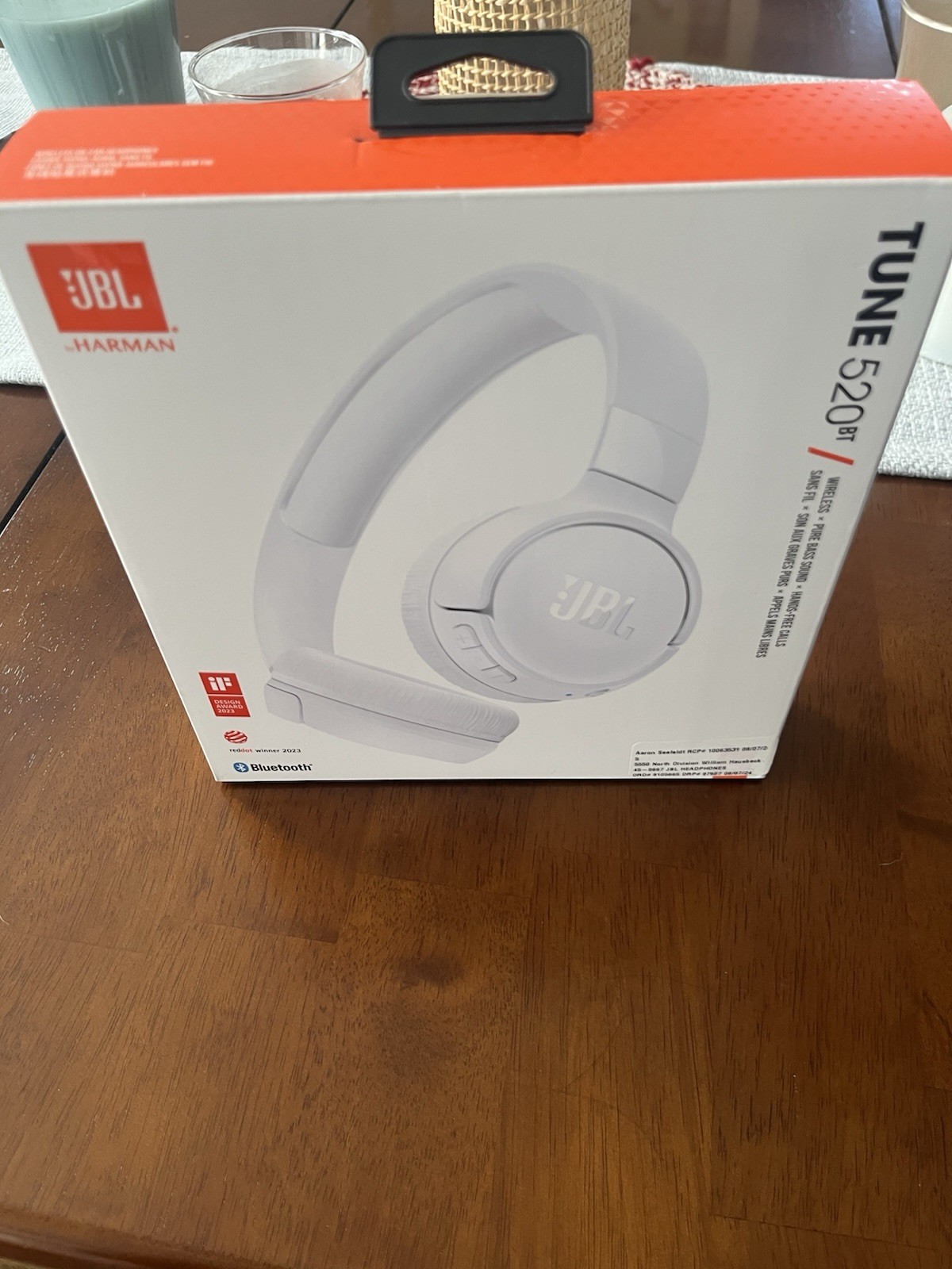 JBL Tune 520BT Wireless Bluetooth On-Ear Headphones, New Factory Sealed