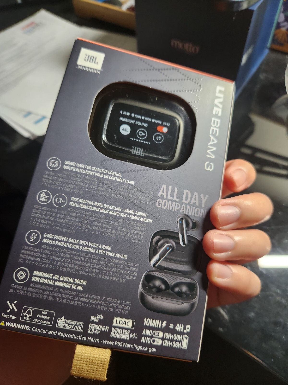 JBL Live Beam 3 True Wireless Noise Cancelling Earbuds (Black) Brand New SEALED