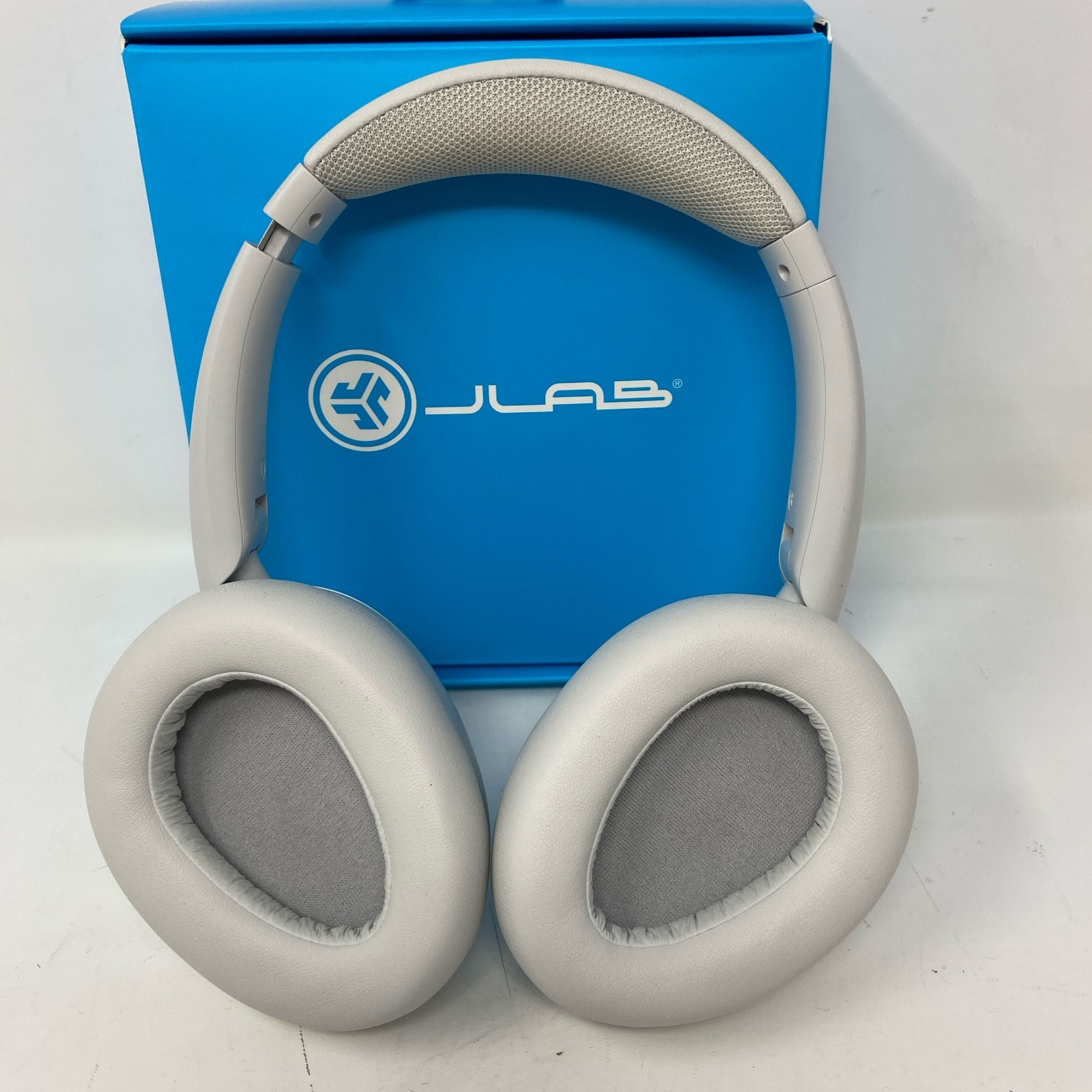 JLab JBuds Lux ANC Wireless Over-Ear Headphones, Cloud White
