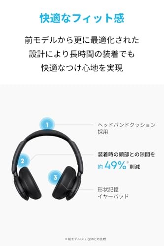 Anker Soundcore Q30i Bluetooth 5.3 Wireless Headphones ANC 50h Playback Navy