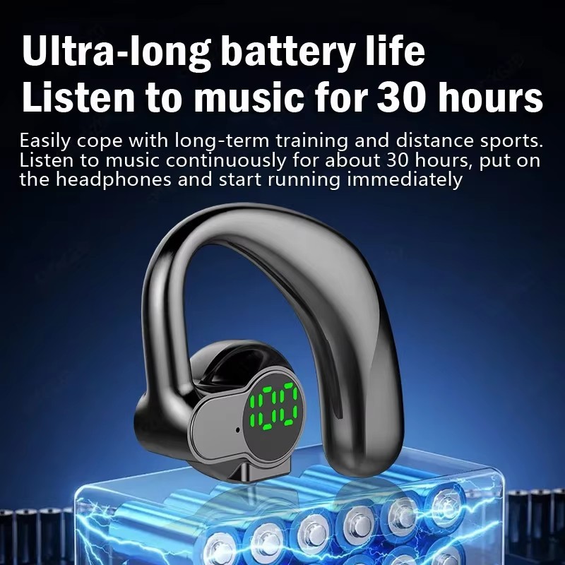 Wireless Bluetooth 5.4 Earpiece Trucker Headset Driving Noise Cancelling Earbuds