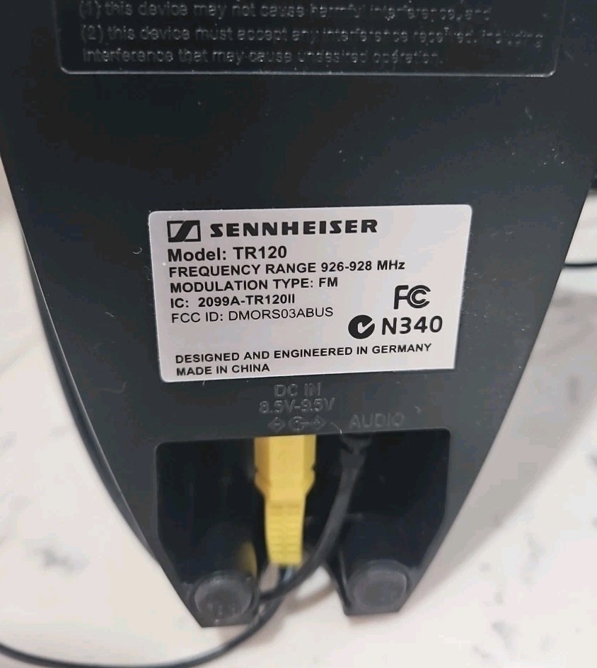 Sennheiser HDR120 Wireless Headphones TR120 Charging Dock Cradle & Power Supply