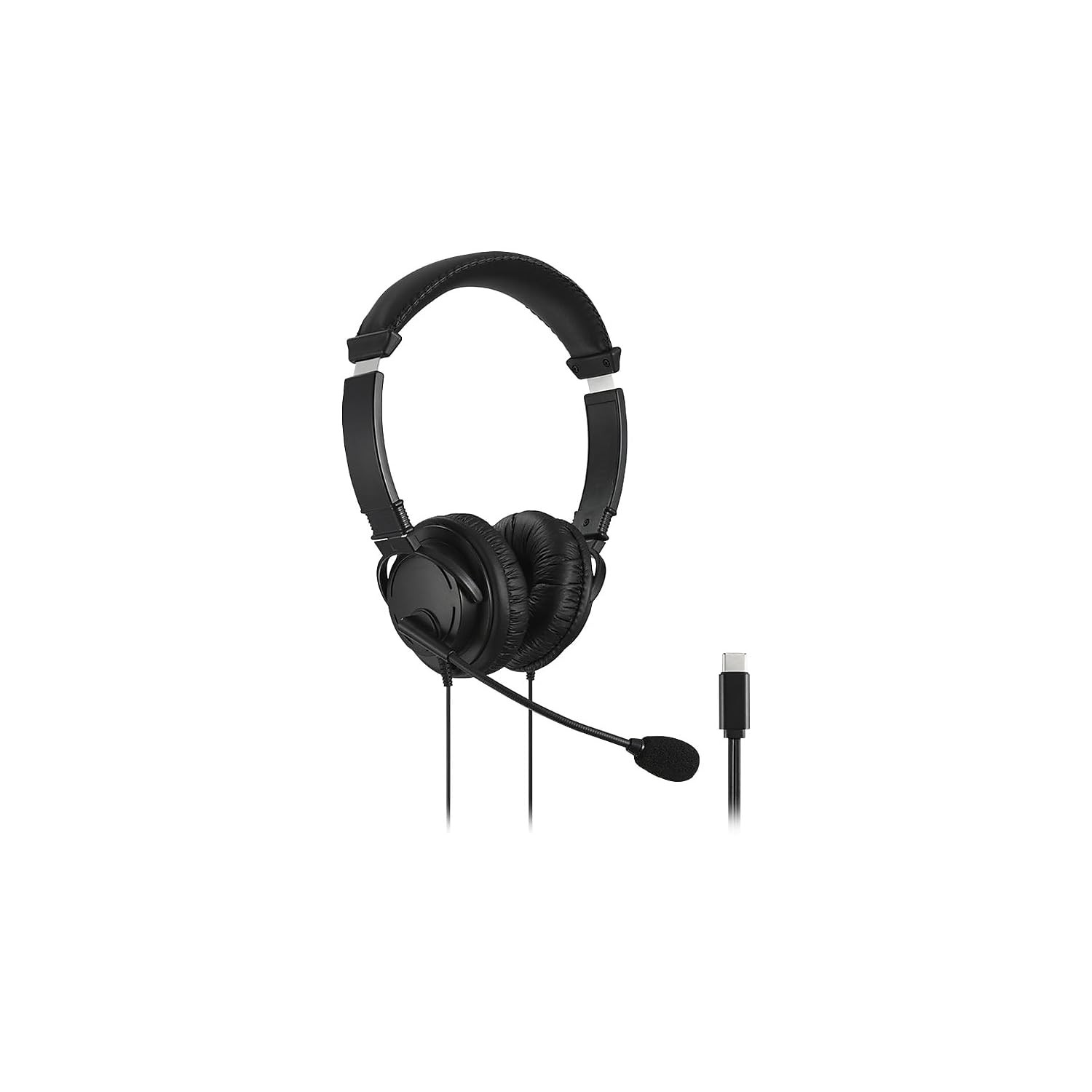 Kensington Hi-Fi USB-C Headphones with Mic / 6 ft cord, Black