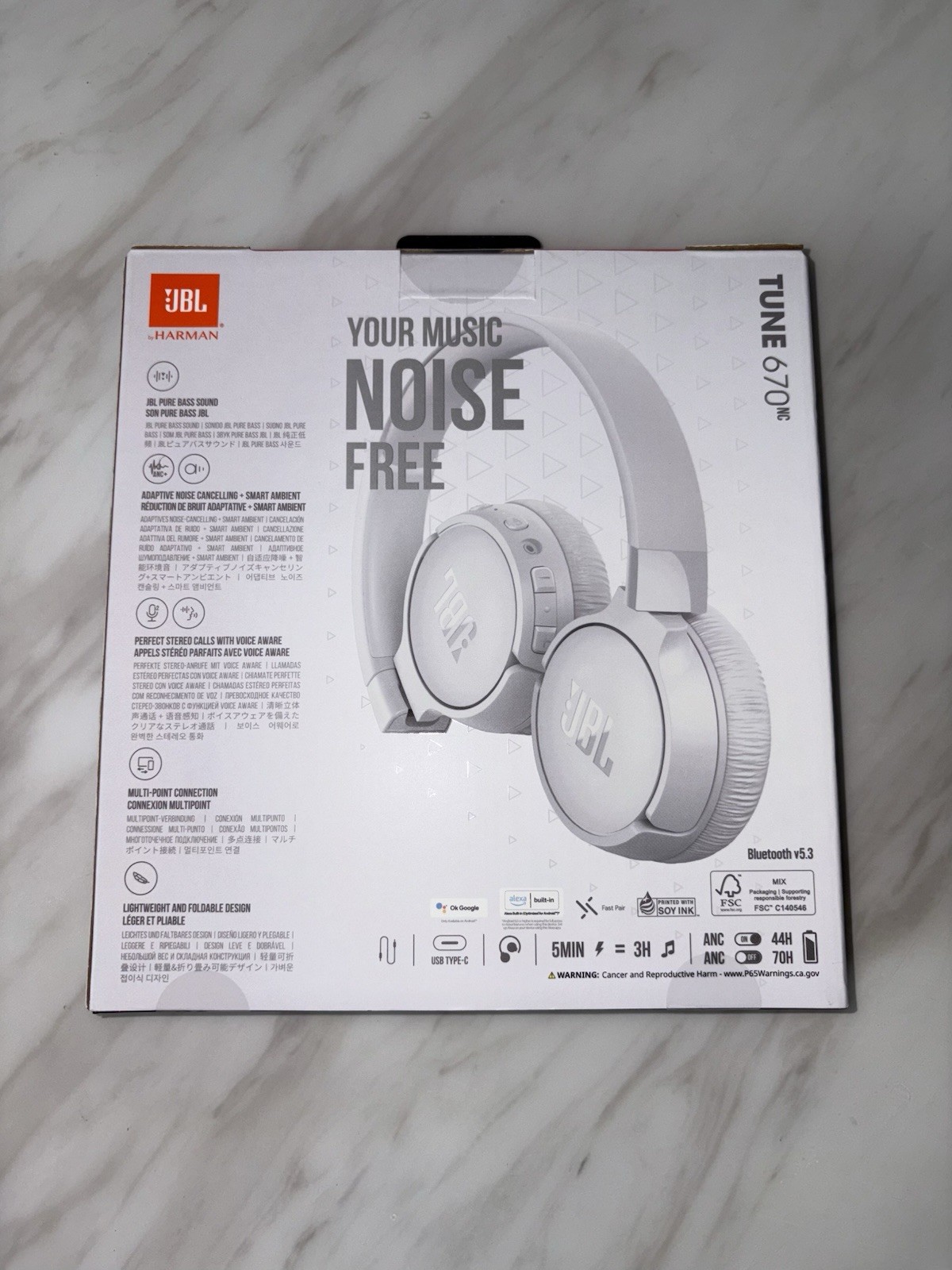 JBL Tune 670NC Bluetooth Wireless Headphones