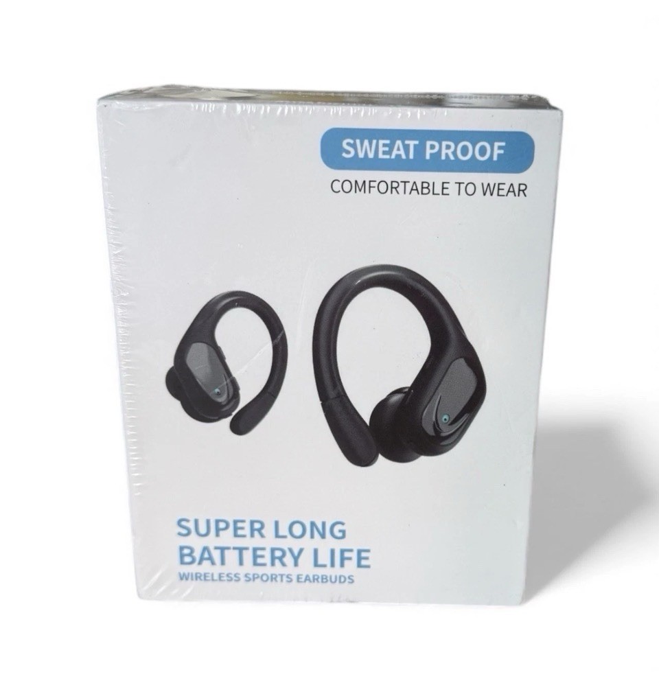 HAOYUYAN BX17 Wireless Sports Earbuds Black Ear Hook Sweatproof Charging Case