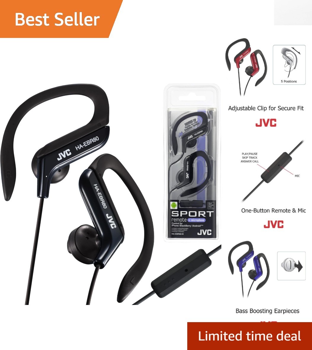 Dynamic Driver Water-Resistant Sports Clip Headphones – Perfect for Fitness