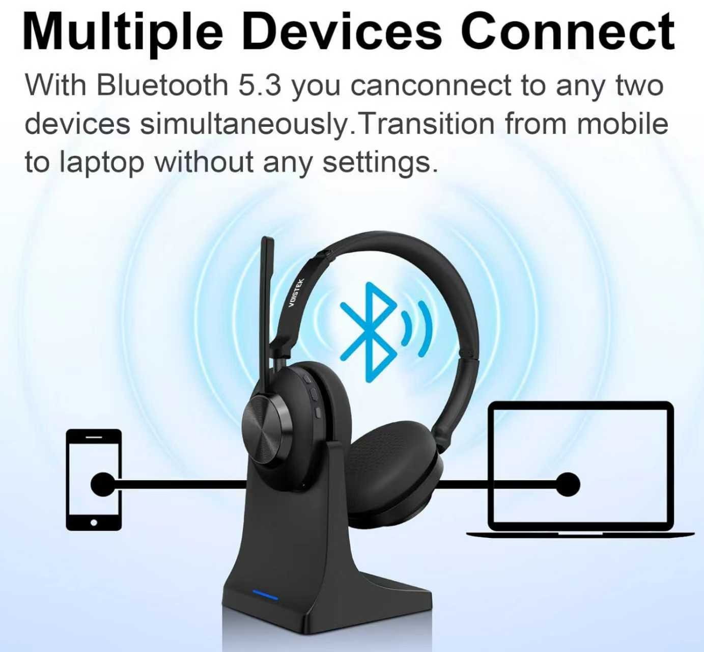 Voistek Gaming Headset 3.5mm with Mic 3D Stereo Sound Headphone for PS4 PS5 XBOX
