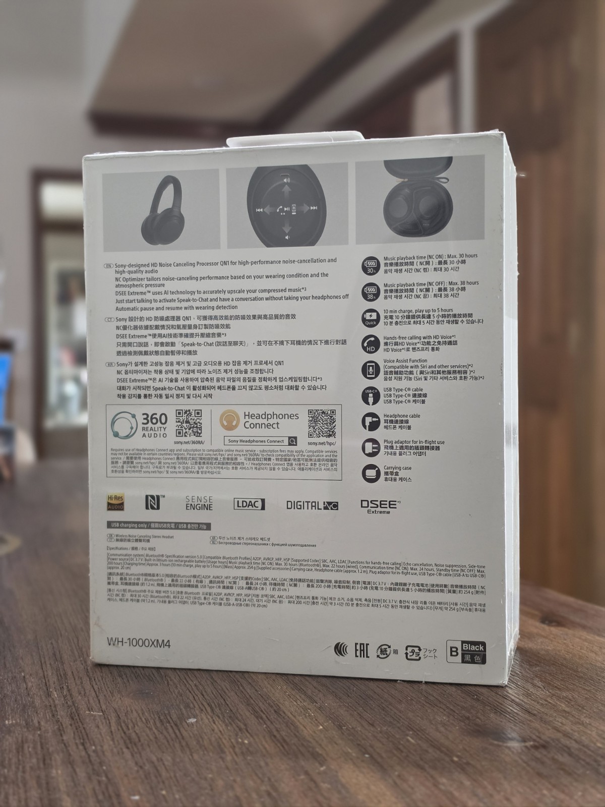 Sony WH1000XM4 Premium Noise Cancelling Wireless Over the Ear Headphones.