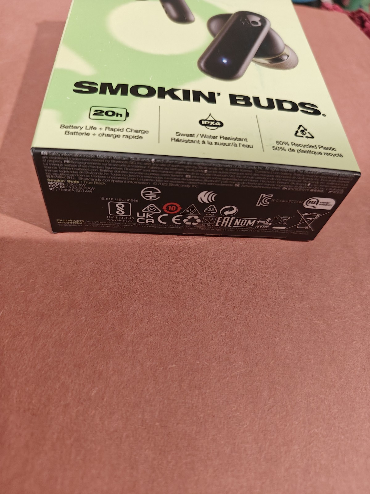 Skullcandy S2TAW-R740 Smokin’ Buds True Wireless Bluetooth Earbuds True Black