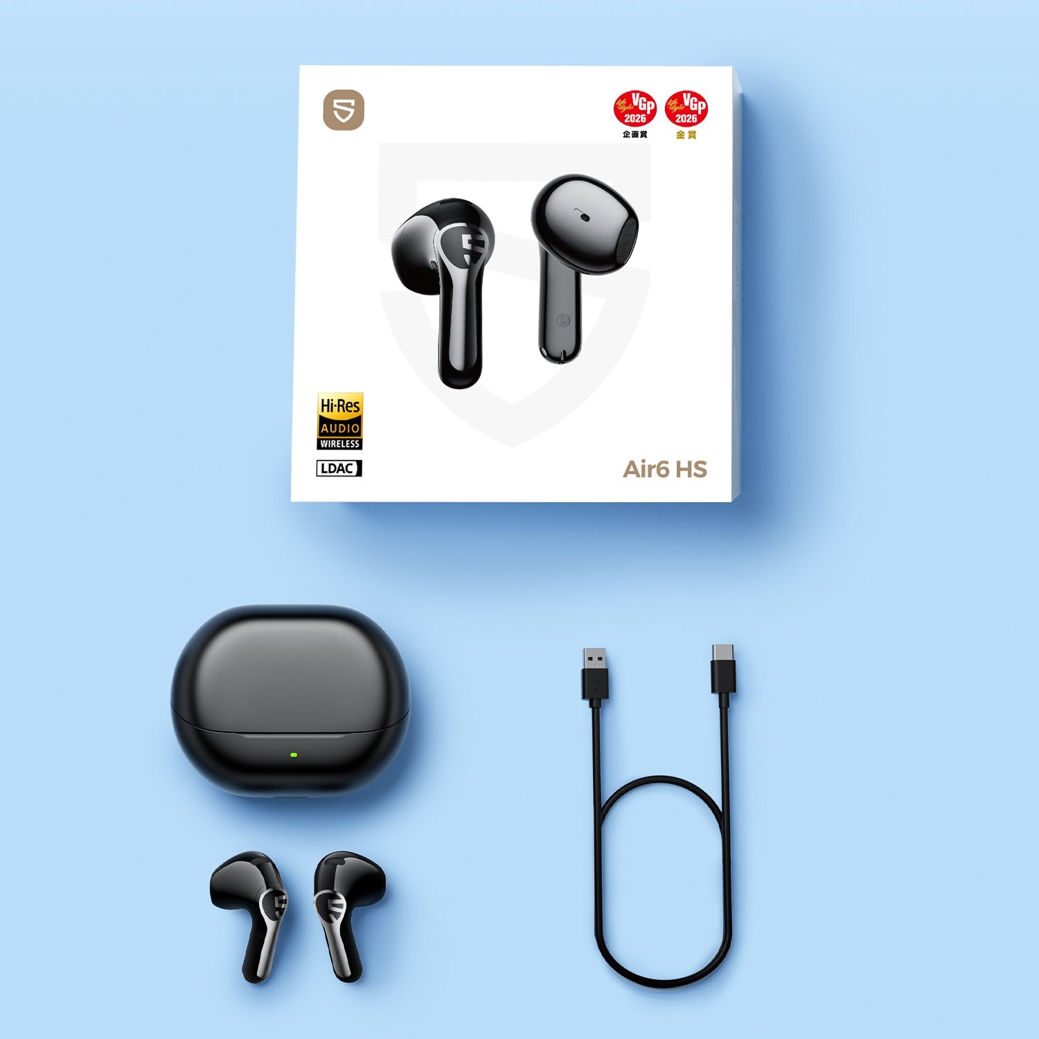 SoundPEATS Air6 HS LDAC Wireless 45H Hi-Res TWS BT6.0 Wireless Earbuds ENC Sport