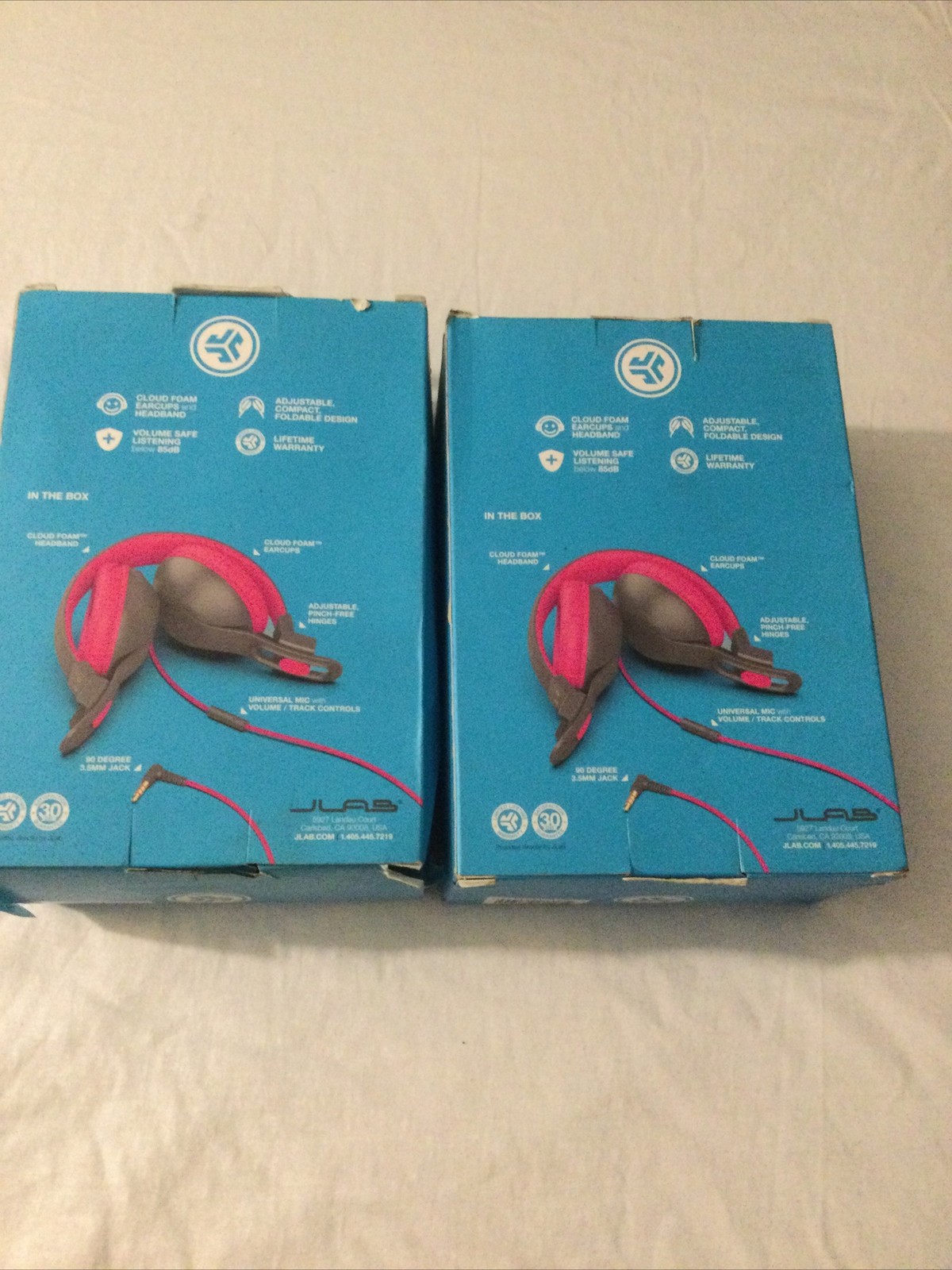 JBuddies Studio 2 Wired Kids Headphones – Black/Pink Lot of 2
