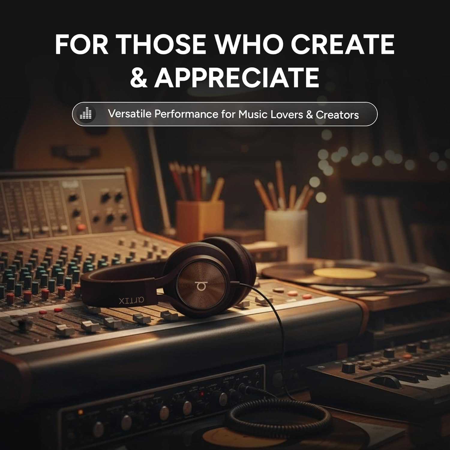 CL750 over Ear Headphones Wired with Mic & Volume Control, Audio with 100% Noise