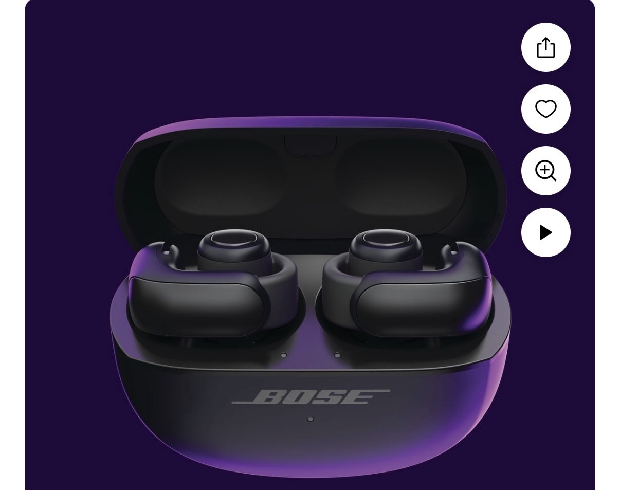 Bose Ultra Open Earbuds True Wireless Bluetooth Earbuds – Black open box