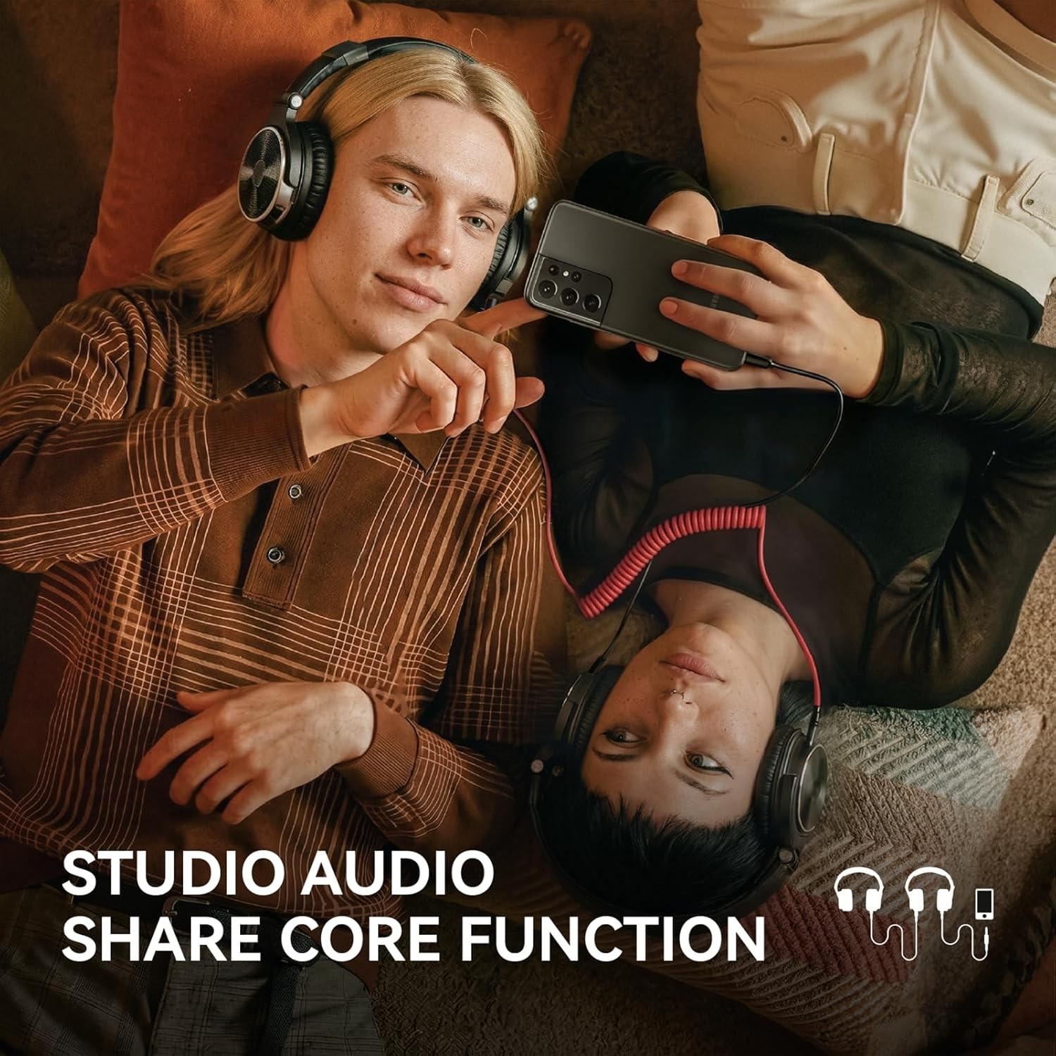 Versatile DJ & Recording Headphones with Adjustable Headband & Media Control